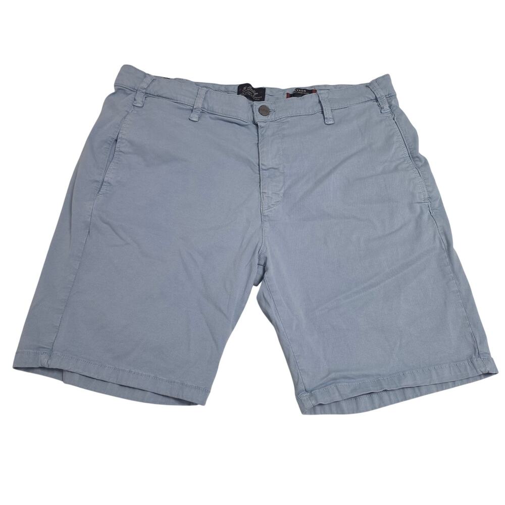 34 Heritage Nevada Chino Shorts Mens 38 Light Blue Stretch Cotton Bermuda Preppy
